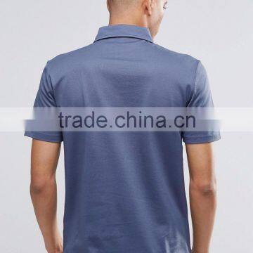 MGOO OEM Factory Casual Summer Plain Side Split 180g 100% Cotton Short Sleeve Mens POLO Shirt With Chest Pocket photo-2