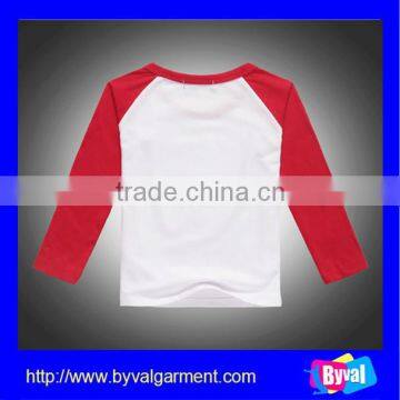 High Quality Cotton Long Sleeve Kids Tshirt Wholesale Baby Clothes Plain t Shirt for Kids photo-4