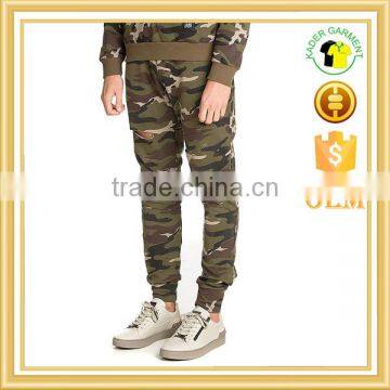 wholesale mens sports track pants tight fit camo joggers pants