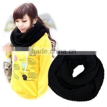 Winter Lady Warmer Knitting Loop Hood Neck Circle Cowl Wool Scarf 8016 photo-3