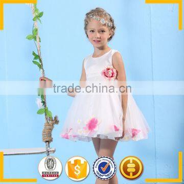 White Sleeveless Formal Flower Girl Dresses Teenage Girls Clothes photo-4