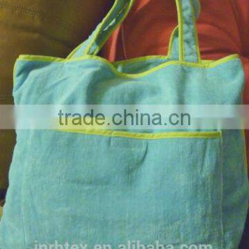 Custom Cotton Tote Beach Towel Bag and Velour Printing Towels photo-3