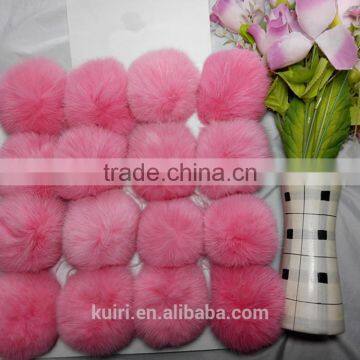 8cm Rex Rabbit Fur Ball/pom Poms Keychain DIY photo-5
