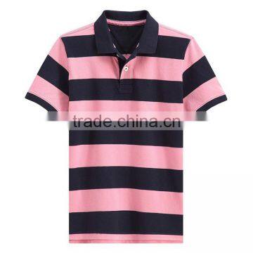 Design Your Own Wholesale Cheap Polo Collar Custom Striped t Shirt photo-2