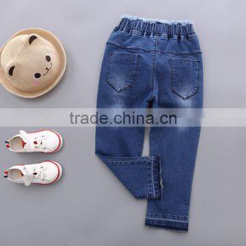 S33424W Teenager Girls Jeans Pant 2017 Children Autumn Casual Light Denim Pants photo-2