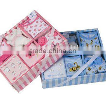 baby 5pcs newborn gift box/baby clothing gife set