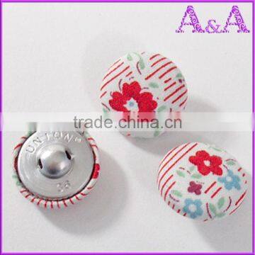 Dot Printing Round Button Scrapboling DIY Mix Flat Back Fabric Covered Button photo-4