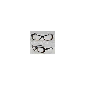 Rectangle Black / Clear Acetate Mens Eyeglasses Frames For Promotion