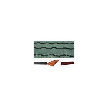 Arc / Roman Colorful Stone Coated Metal Roofing Tile , decorative Exterior roof Tiles