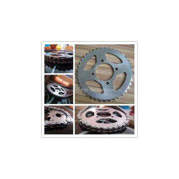 pakistan market motorcycle chain and sprocket kit CD70 41-14T press cutting 420 104L motorcycle parts