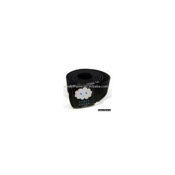 Child's Black Canvas Belt With Cloud Buckle