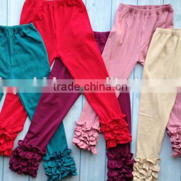 Hotest sale sew sassy icing pants leggings icing baby leggings ruffle girl leggings wholesale icing pants