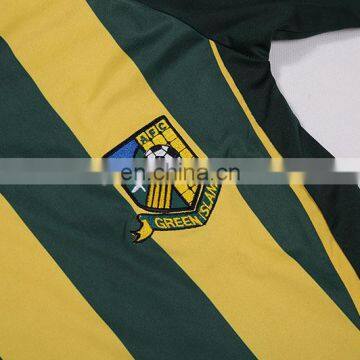 YS-YXL Black and Golden Striped New Soccer Player Jersey photo-4
