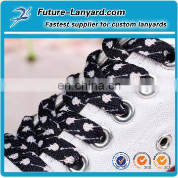 pantone color shoe lace with heat transfer printing