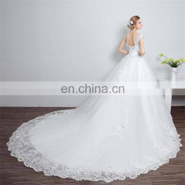 HS1606 Vintage Wedding Dress Customized Plus Size Beach Mermaid Bridal Gown photo-4
