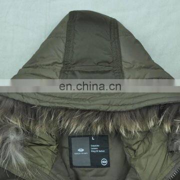 2017 Lastest Fashion Army Style Handsome Hooded Big Fur Down Jacket photo-4