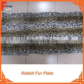 European Grade Leopard Design Dyed rabbit fur plate