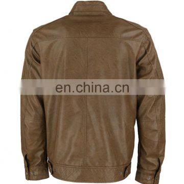 Custom Men High Quality pu Leather Jacket photo-3