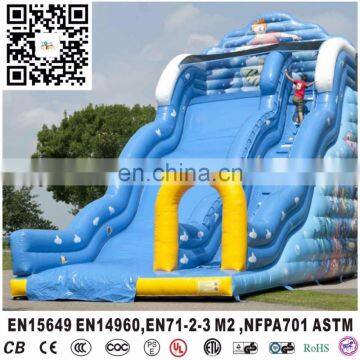 New design inflatable blue ocean,commercial big ocean wave inflatable water slide for sale,cheap inflatable water slide