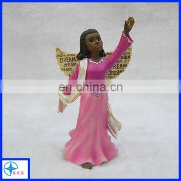 Wholesale resin black angel figurines angel statue