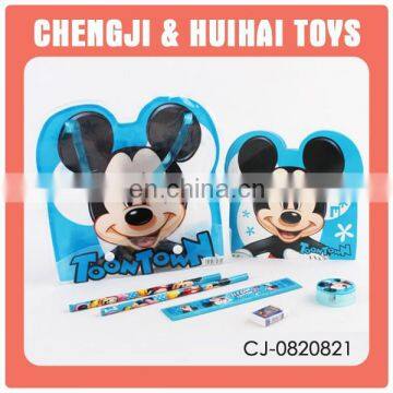 plastic cartoon set children stationery set