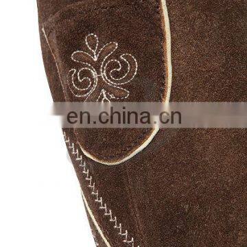 Authentic German Bavarian Lederhosen Dark Brown Suede Leather (Bavarian Clothing) photo-3