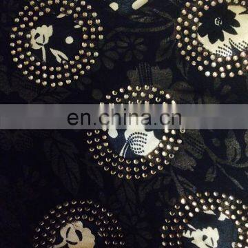 Women's Black Colour Net With Printed Satin Silk Diamond Stone Work Fully Stitched Burkha / Stylish Islamic Wear Abhaya photo-3