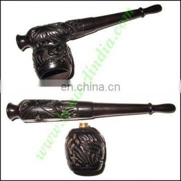 Handmade real ebony wood smoking pipe, size : 5 inch pipe