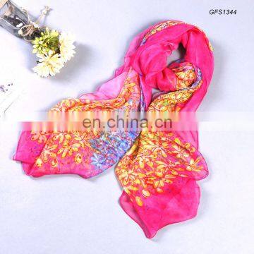 factory wholesale ombre color style printed lady scarf