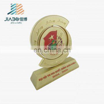 high quality custom design UAE country logos enamel metal trophy cups parts with wooden base