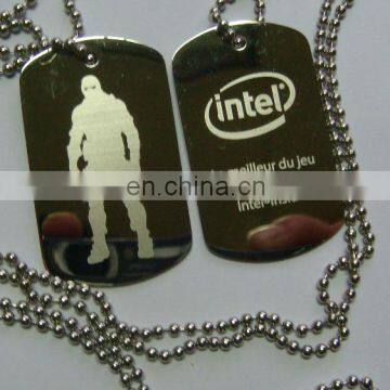 2016 latest products engraved custom logo dog tags with chain for men or dogs with high quality metal pendants charm