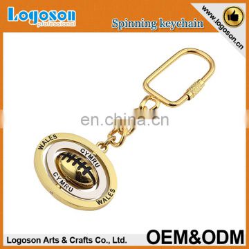 Hot country souvenir novelty gift customize design spinning zinc alloy metal keychain