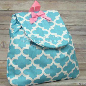 monogrammed or applique blue and pink book bag dance bacpack