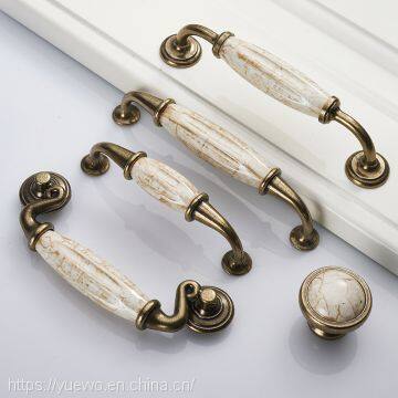 Dali Stone - Grain Ceramic Handle Classic High - Grade European Garden Cabinet Drawer Drawer Door Handle Antique Chinese photo-5