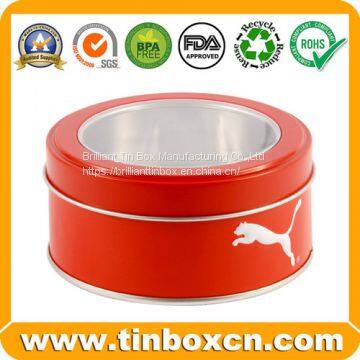Embossed/Transparent Window Round Tin Box photo-3