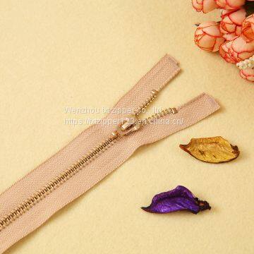 #3#4#5#8#10  Metal Zipper two way open  end with light golden teeth