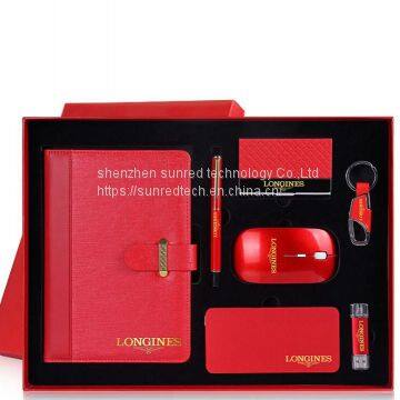 Electronic Gift Set Custom 6 in 1 Corporate Gift Set with Notebook Power Bank
