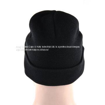 Embroidery Logo Acrylic Knitted Beanie Cap Hat for Man photo-2