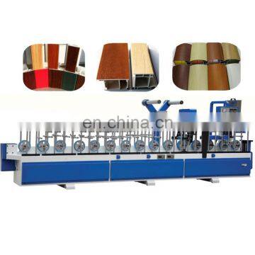 PVC multifunction cold glue profile wrapping machine in funiture