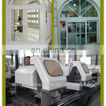 Double head window cutting saw/Semi-automatic digital disply two head cutting saw/UPVC window making machine