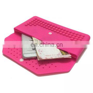 Block Recatangele Cluth Phone Card Holder Wallet Fashion Jelly Silicone Wallet Purse photo-5