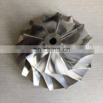 HX82 4048020 UPGRADE 97.50/152.04mm 8+8 blades Turbo milling/aluminum 2618 /billet compressor wheel