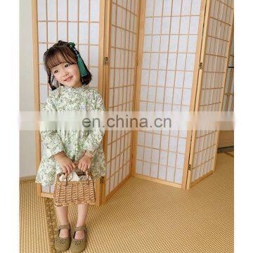 6516 Kids Girls Chinese Style Dress Girls Clothes Cotton Sweet Floral Dress