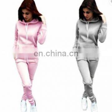 Wholesale women sports truck suits plain jogger two pieces sweat suit set