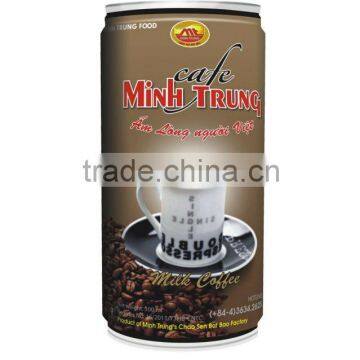 coffee with milk to drink directly from cans