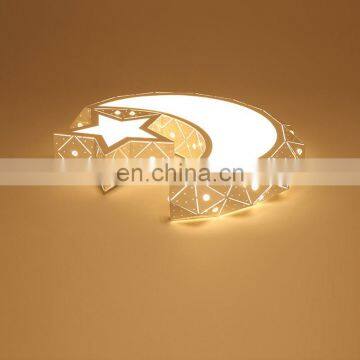 Creative LED Living Room Ceiling Light Modern Simple Stars Moon Hollow Lamps for Children Bedroom photo-2