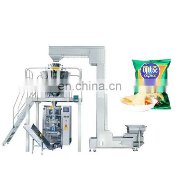 Automatic small plantain banana potato chips snack packing machine with nitrogen flushing