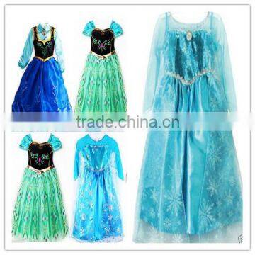 walson Summer frozen elsa dress holloween costume fancy dress wholesale