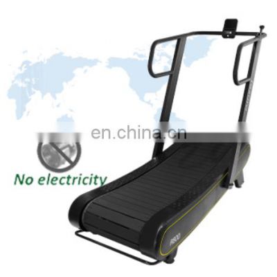 A manual new fitness exercise machine  for semi-commercial new Curved treadmill & air runner self-powered  curved treadmill