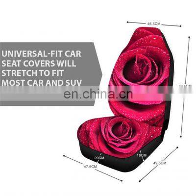 Romantic Roses Seat Cover Front Rear Seat Covers Protector Interior Universal Cushion Styling Seat Protection Car Accessories